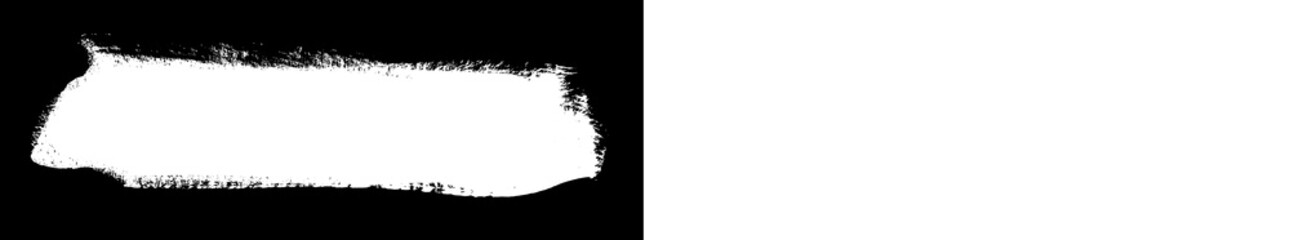 Fototapeta premium Minimal White Paint Brush Stroke Caption Banner Ticker Title Bar Overlay Element png Transparent Background for Video Graphics