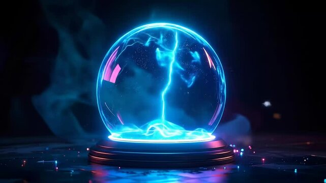 Glowing energy ball visual concept