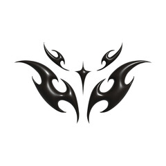 Gothic tribal tattoo. Demon sigil 3D tribal style. Vector