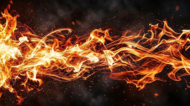 Intense Fire Flames Explosion Texture