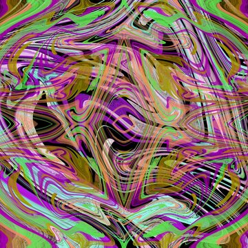 Vibrant Psychedelic Liquid Swirl Abstract Background - Trippy Colorful Fluid Art Texture.