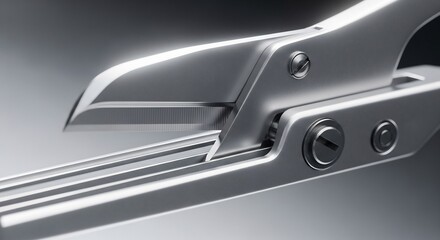 Fototapeta premium Close-up of a High-Tech Industrial Metal Cutting Tool.