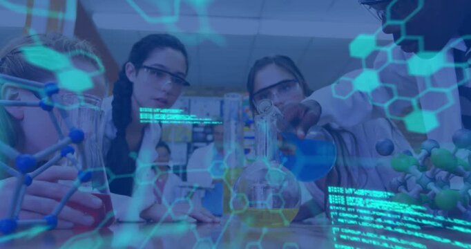 Animation of science data processing over diverse group of students