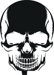Fototapeta premium Black Skull Silhouette Graphic Design