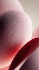 Close-up abstract texture of pink spheres with soft lighting and subtle gradients