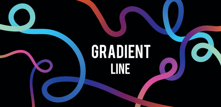 Vibrant gradient lines on black background