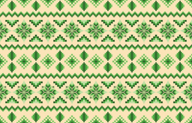 Retro seamless pixel pattern vector with geometric 8-bit design, suitable for digital backgrounds, textile prints, and retro game-inspired products.