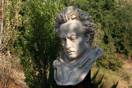 Bust of Gibran in Bcharre, Lebanon