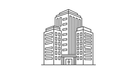 Fototapeta premium Modern Office Building Architecture Design.