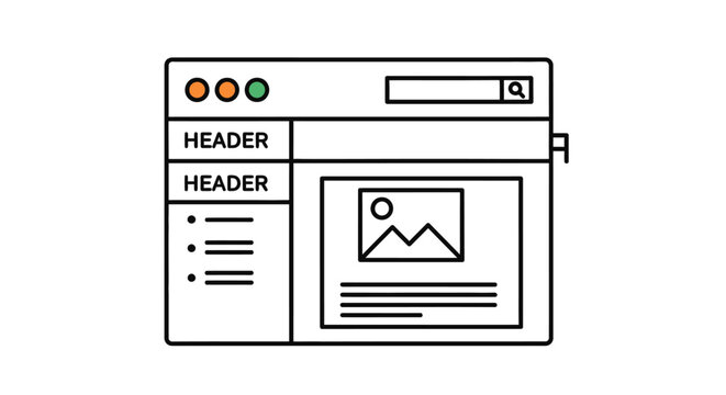 Simple web browser window outline.