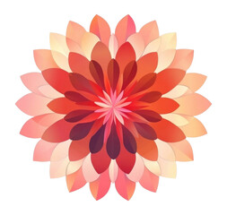 Fototapeta premium PNG Red gerbera symmetry vibrant floral.