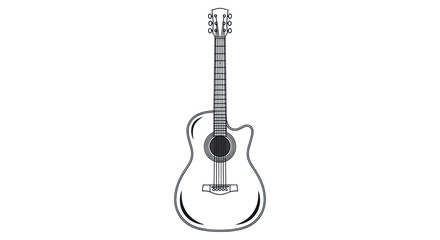 Naklejka premium Acoustic Guitar Instrument Music.