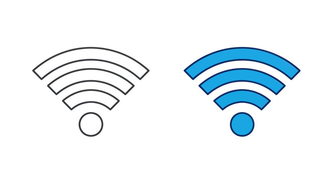 Wifi Signal Icon Symbols Internet Connection.