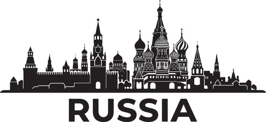 Obraz premium Stunning Moscow cityscape with iconic Russian architecture