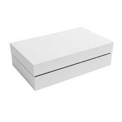 Naklejka premium Modern white storage box with sliding drawer isolated on transparent background