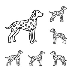 Fototapeta premium Dalmatian Dog Illustrations - Spotty Canine Poses