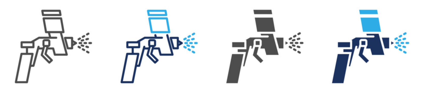 sandblasting icon set multi concept