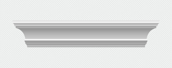 Classic Decorative Wall and Ceiling Molding Set – Elegant Crown Molding, Baseboard, and Architectural Trim Vector Collection © gzba