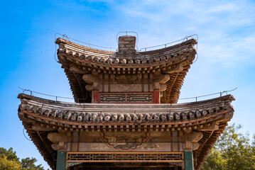 Fototapeta premium Building at Summer Palace in Beijing, China. Famous landmark