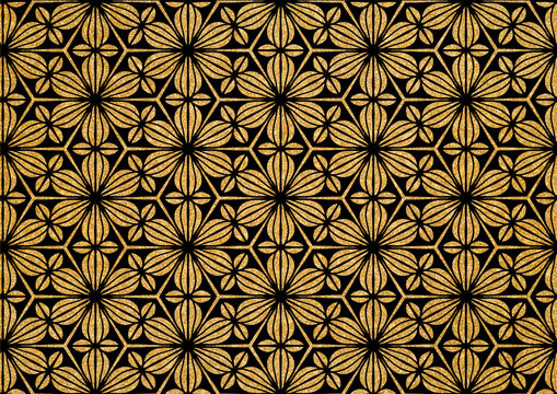 Seamless pattern with golden ornaments
