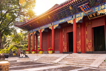 Naklejka premium Summer Palace in Beijing, China. Traditional Chinese architecture