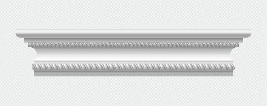 Classic Decorative Wall and Ceiling Molding Set &ndash; Elegant Crown Molding, Baseboard, and Architectural Trim Vector Collection
