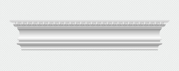 Classic Decorative Wall and Ceiling Molding Set – Elegant Crown Molding, Baseboard, and Architectural Trim Vector Collection © gzba