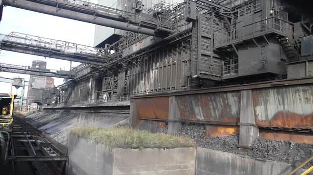Coke oven plant on a steelworks in the UK. Now decommissioned.