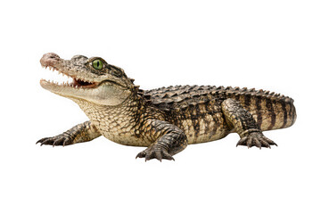 Fototapeta premium isolated alligator open mouth on transparent background
