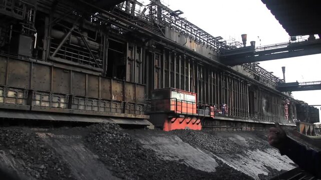 Coke oven plant on a steelworks in the UK. Now decommissioned.