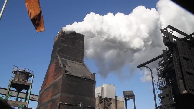 Coke oven plant on a steelworks in the UK. Now decommissioned.