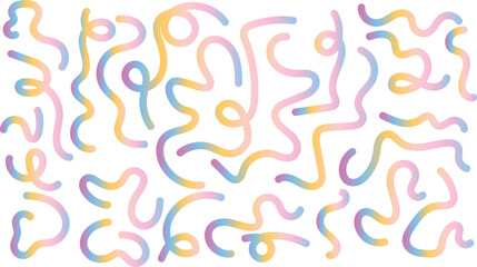 Obraz premium Soft Pastel Gradient Organic Shapes on White Background Keywords: abstract, art, background