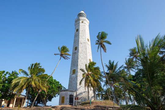 The historic lighthouse at Dondra cape Dondra on the southernmost point of Ceylon. It is part of the international lighthouse system. Sri Lanka