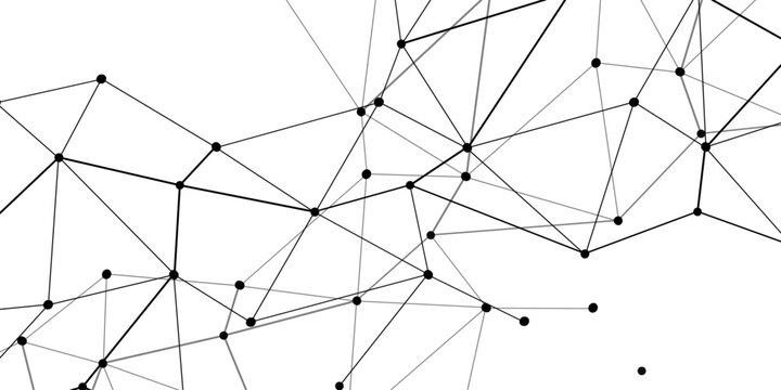 Vector Abstract neural network connection futuristic technology digital communication and complex science background and innovative design concept and modern creative pattern.