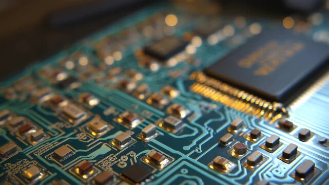 超ローアングルで基板を地平線風に見せるシルエット・マクロ