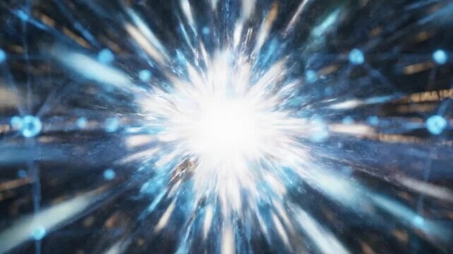 Abstract Energy Burst: An artistic depiction of energy bursting forth, symbolizing innovation and technological advancement, this dynamic visual captures a sense of rapid growth and power.