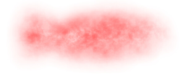 Fototapeta premium Dramatic red smoke mist cloud floating isolated on transparent background PNG