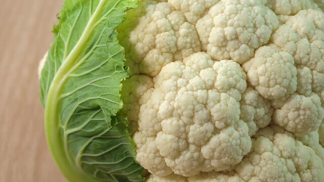 close-up of fresh beautiful cauliflower
