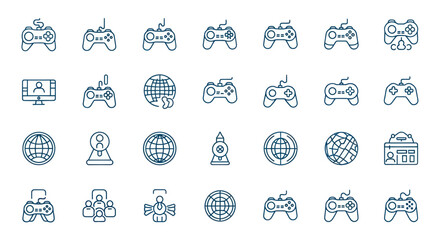 Gamepad icons collection for digital entertainment © Imam