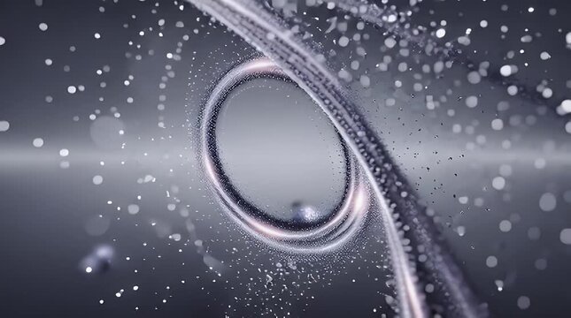 Elegant abstract swirl design with shimmering particles and bokeh lights perfect for luxury branding technology backgrounds or modern website elements