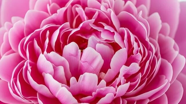 A vibrant pink peony flower in full bloom on a white background