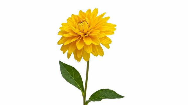 A vibrant yellow flower blooms in a serene natural setting