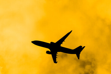 Aircraft Passenger take off  shot at sunset time