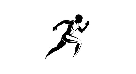 Obraz premium Runner Silhouette - Dynamic Sport and Fitness Icon