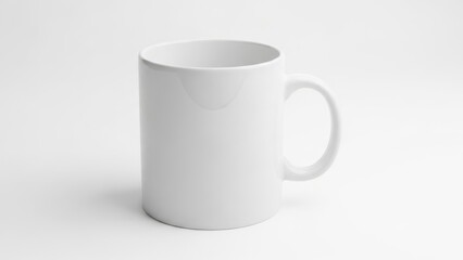 Fototapeta premium White ceramic mug isolated on white background
