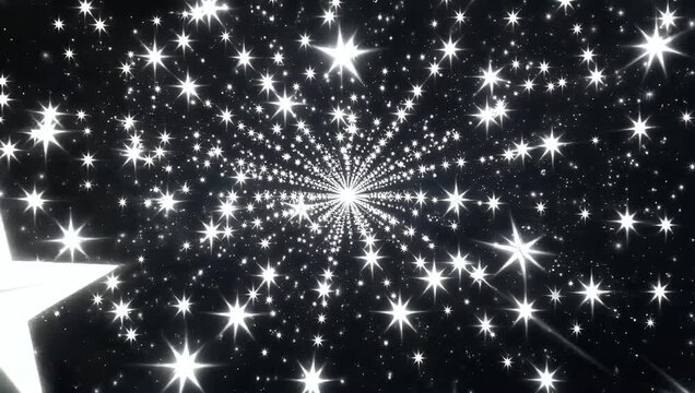 Beautiful 4K space background featuring bright white blinking stars seamless loop providing high quality sparkling night sky animation for cosmic and astronomical video projects