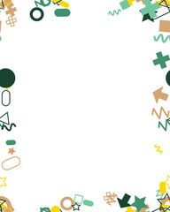 pattern memphis square memphis style geometric shapes border vector graphic