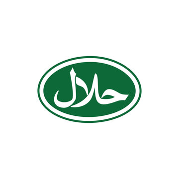 vector design of halal food or object labels
