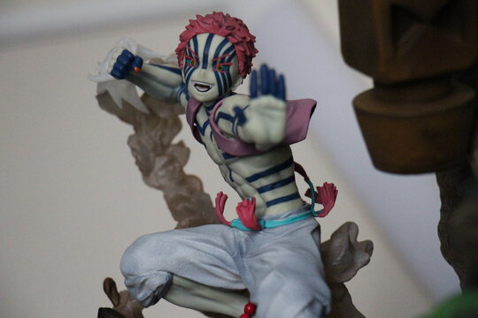 Akaza figurine from Demon Slayer manga