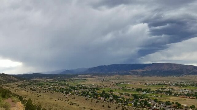Hyperlapse from Skyline Drive in Canon City as a storm system moves over Pikes Peak.